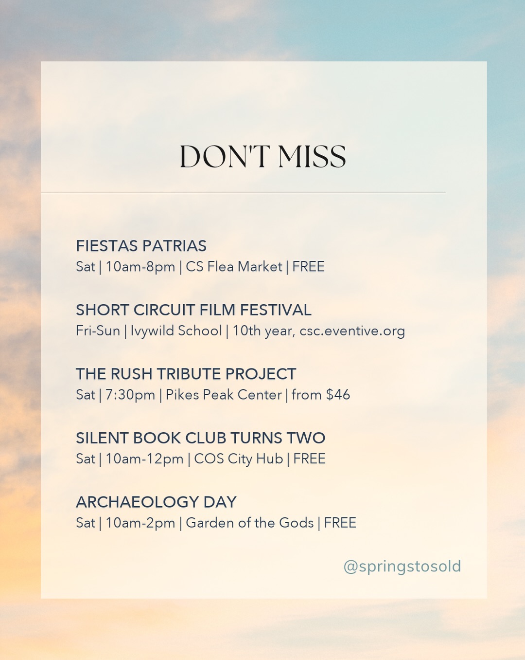 Big weekend coming in Colorado Springs, and a lot of it is free!, photo 2