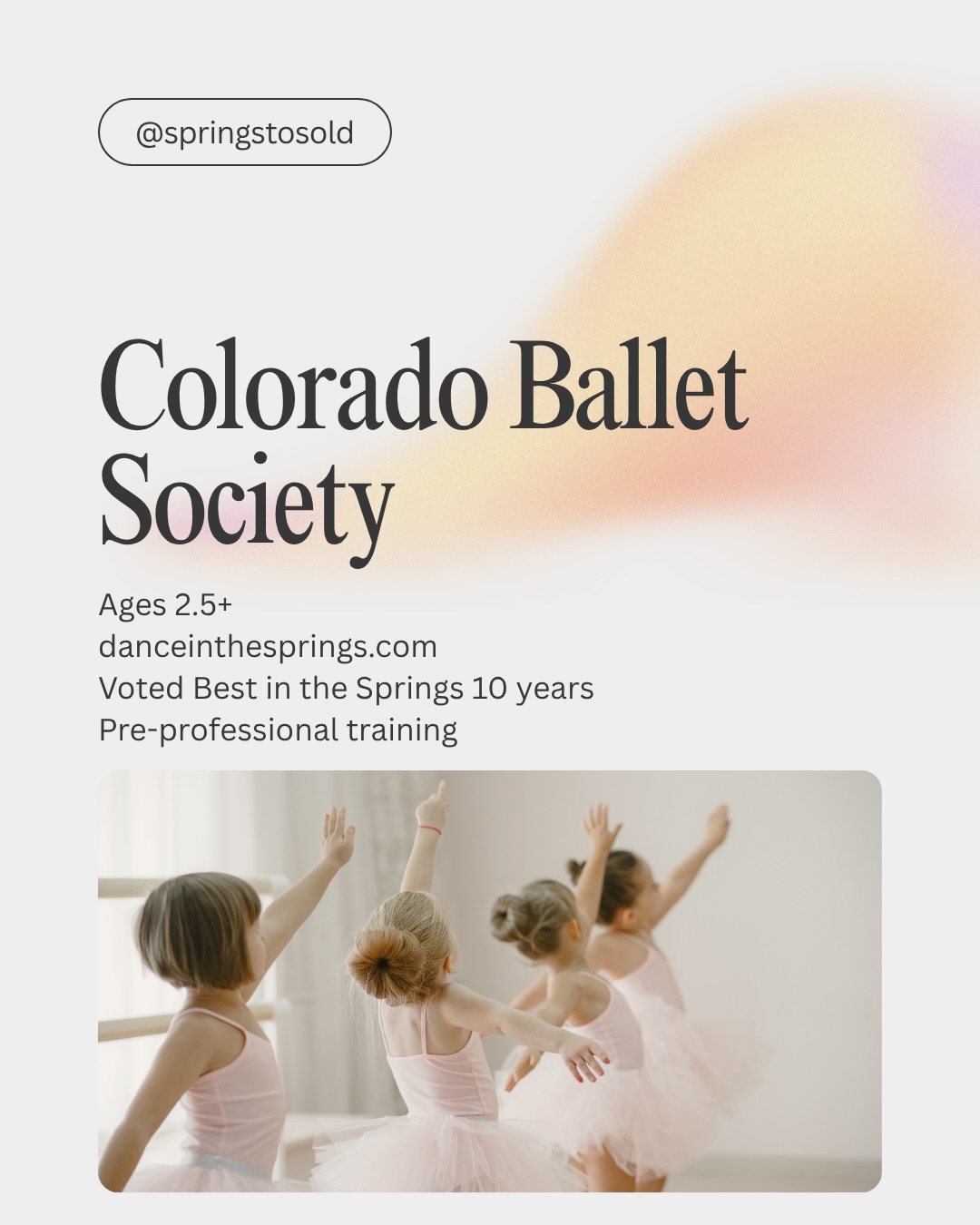 Fall is when Colorado Springs dance studios fill up, so if your kid has been asking,…, photo 2