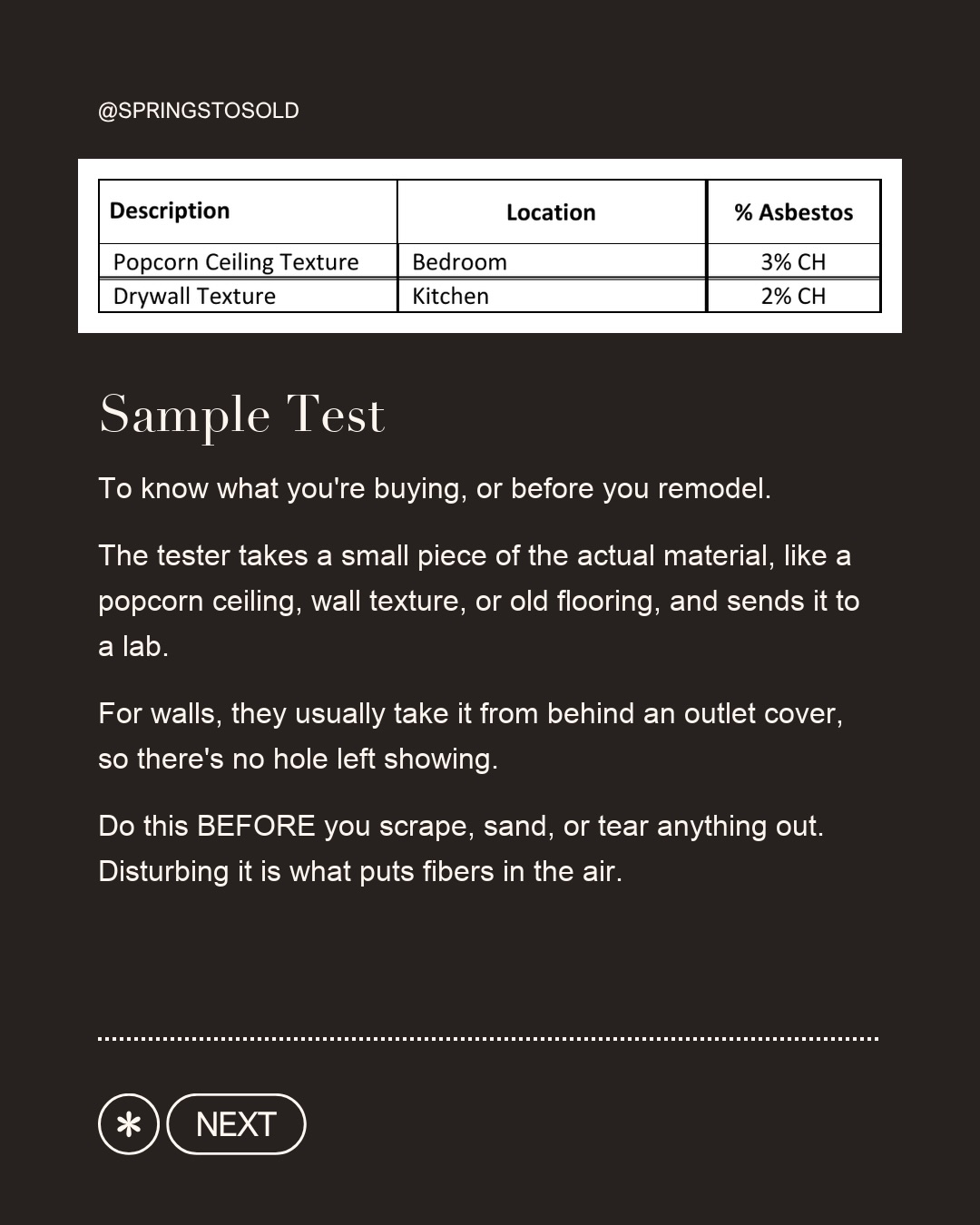 There are 3 different types of asbestos tests., photo 4