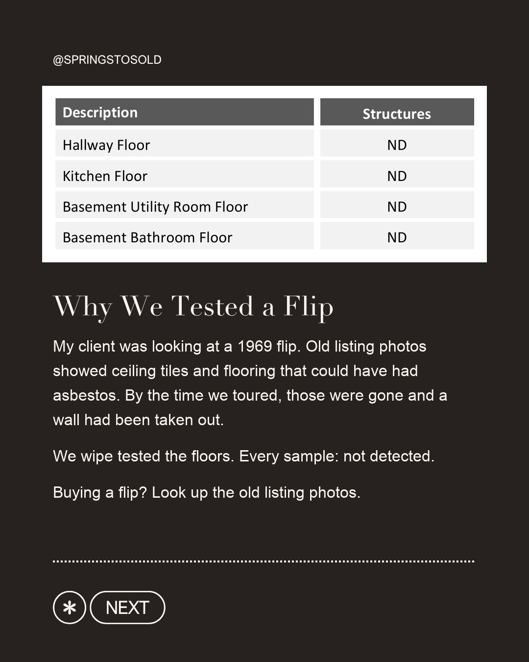 There are 3 different types of asbestos tests., photo 6
